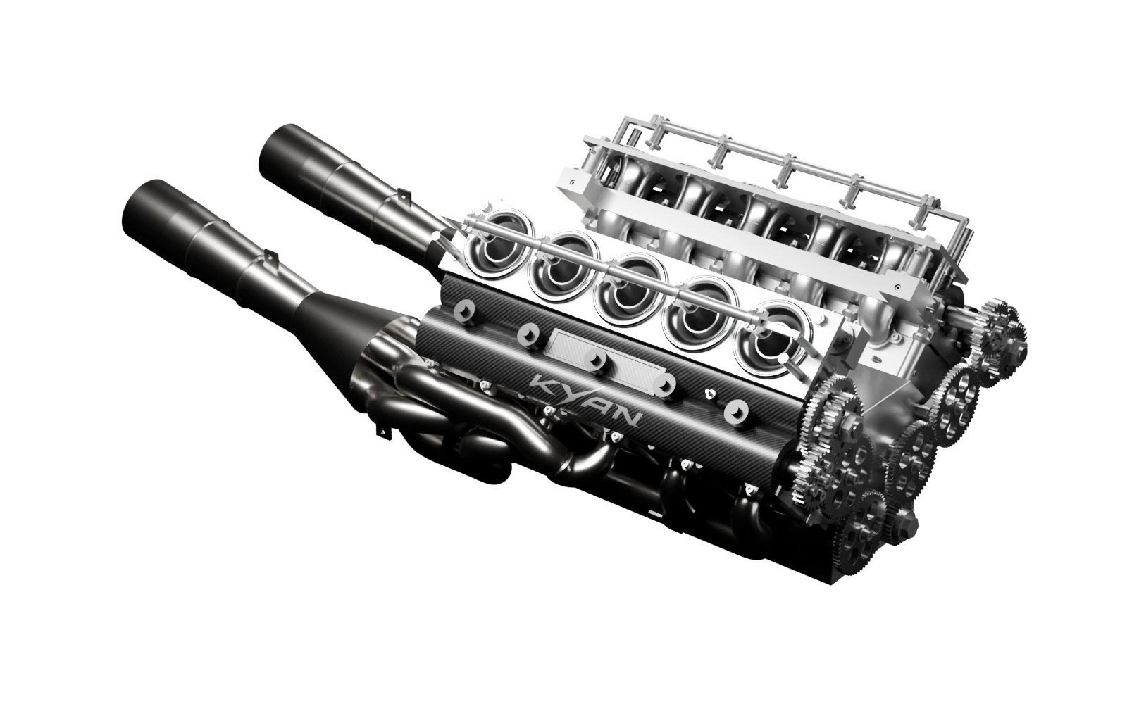 The complete digital engine from its opposite bank